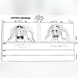 SU So Many Birthdays "Sugar Free!" Production Storyboard - Raven M